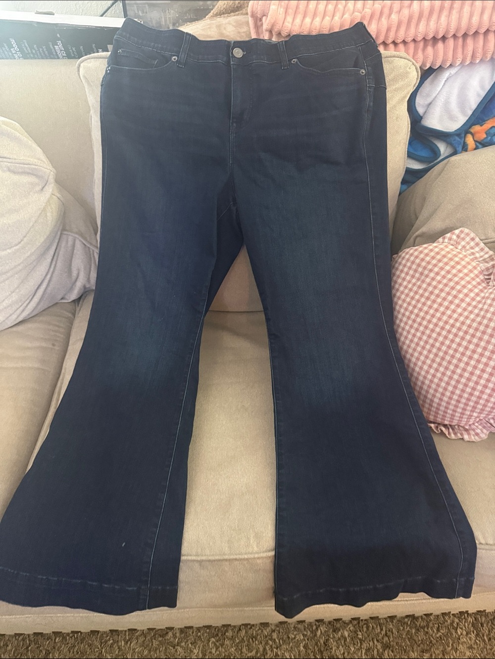 torrid Dark Blue Flare Jeans Wide Leg